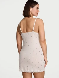 Cotton Shadow Stripe Slip Dress