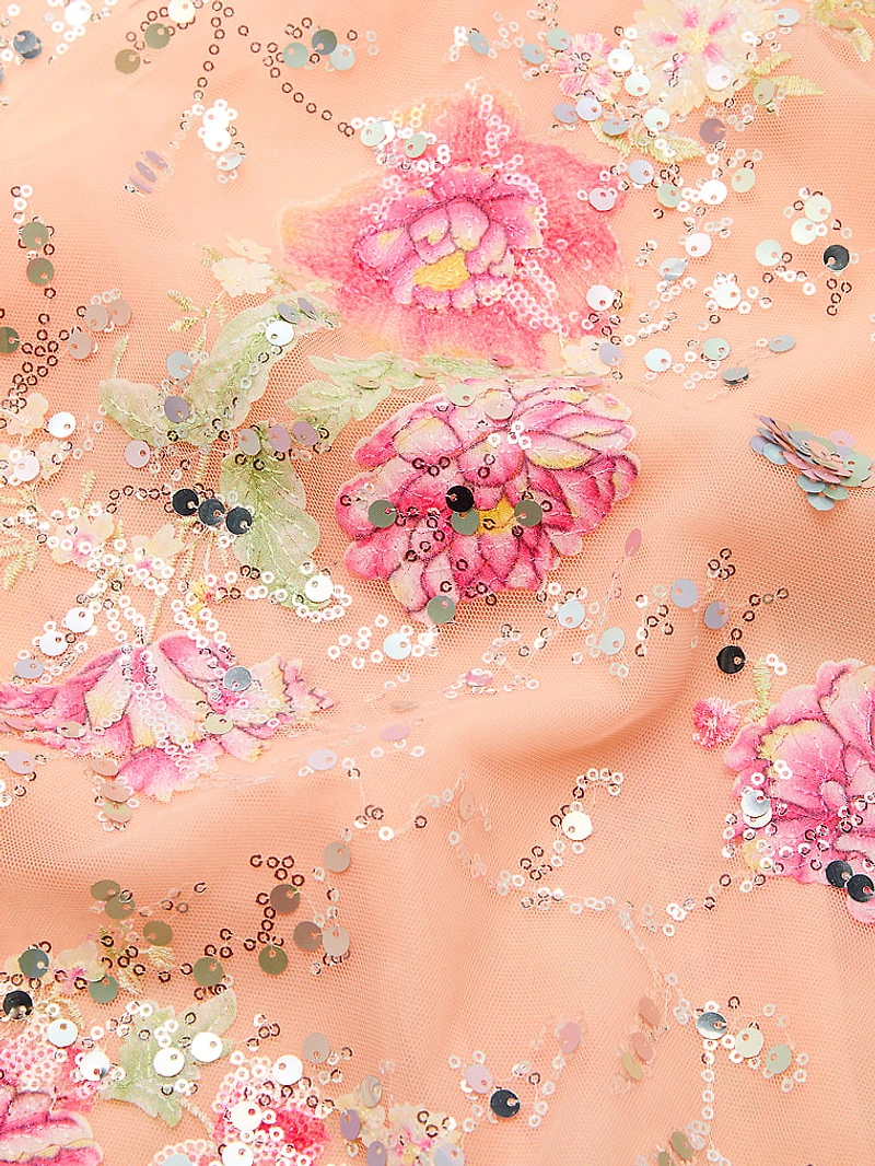 Sweet Melody Flutter Embellished Mini Slip Dress