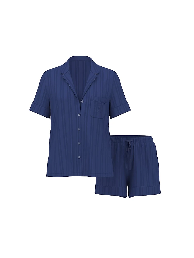 Signature Satin Heart Short Pajama Set