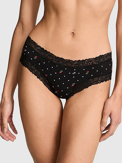 PINK Wink™ Lace-Trim Cheeky Panty