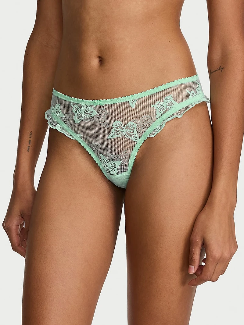 Lace Lace-Up Thong Panty