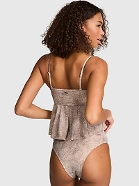 Ruched Fly-Away Tankini Top