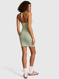 All-Day Soft Rib Halter Dress