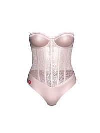 Tease Lace Strapless Corset Bodysuit