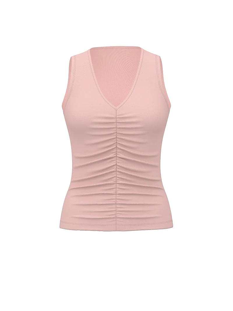 VSX Drapey Knit Ruched Tank Top