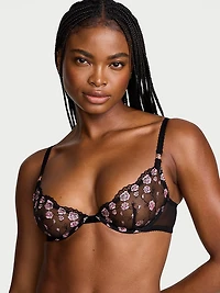 Tease Rose Embroidery Unlined Demi Bra