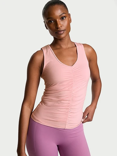 VSX Drapey Knit Ruched Tank Top