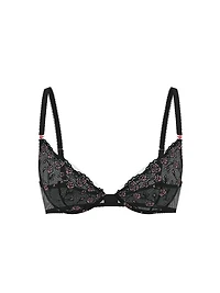Tease Rose Embroidery Unlined Demi Bra