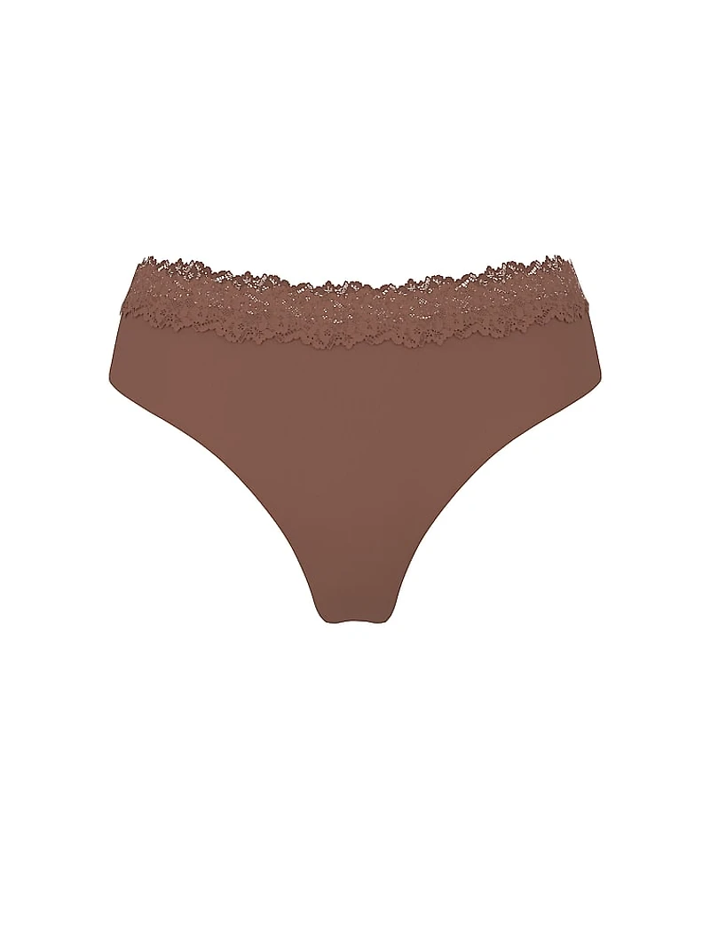 Body by Victoria Flex Shadow Stripe Mid-Rise Thong Panty