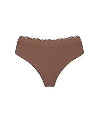 Body by Victoria Flex Shadow Stripe Mid-Rise Thong Panty