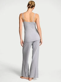 SoSoft™ Modal Wide-Rib Button-Front Cami & Pants Set