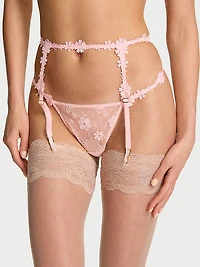 Blossom Embroidery Garter Belt