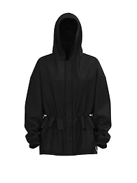 Lightweight Woven Ruffle Hooded Jacket