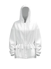 Lightweight Woven Ruffle Hooded Jacket