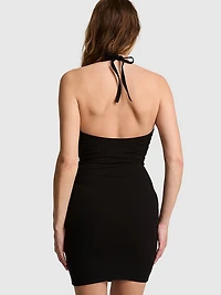 All-Day Soft Rib Halter Dress