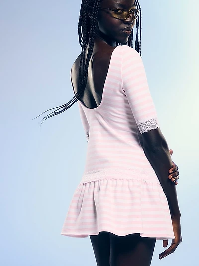 Daphne Boat Neck Flirty Dress