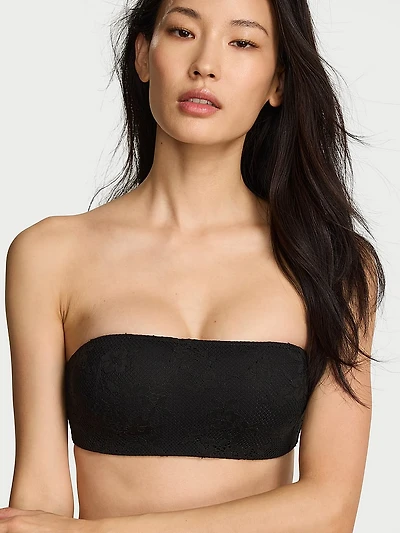 Lace Push-Up Wireless Bandeau Strapless Bra