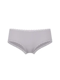 Cotton Pointelle Lace-Trim Cheeky Panty