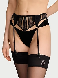 Desire Lines Embroidery Garter Panty