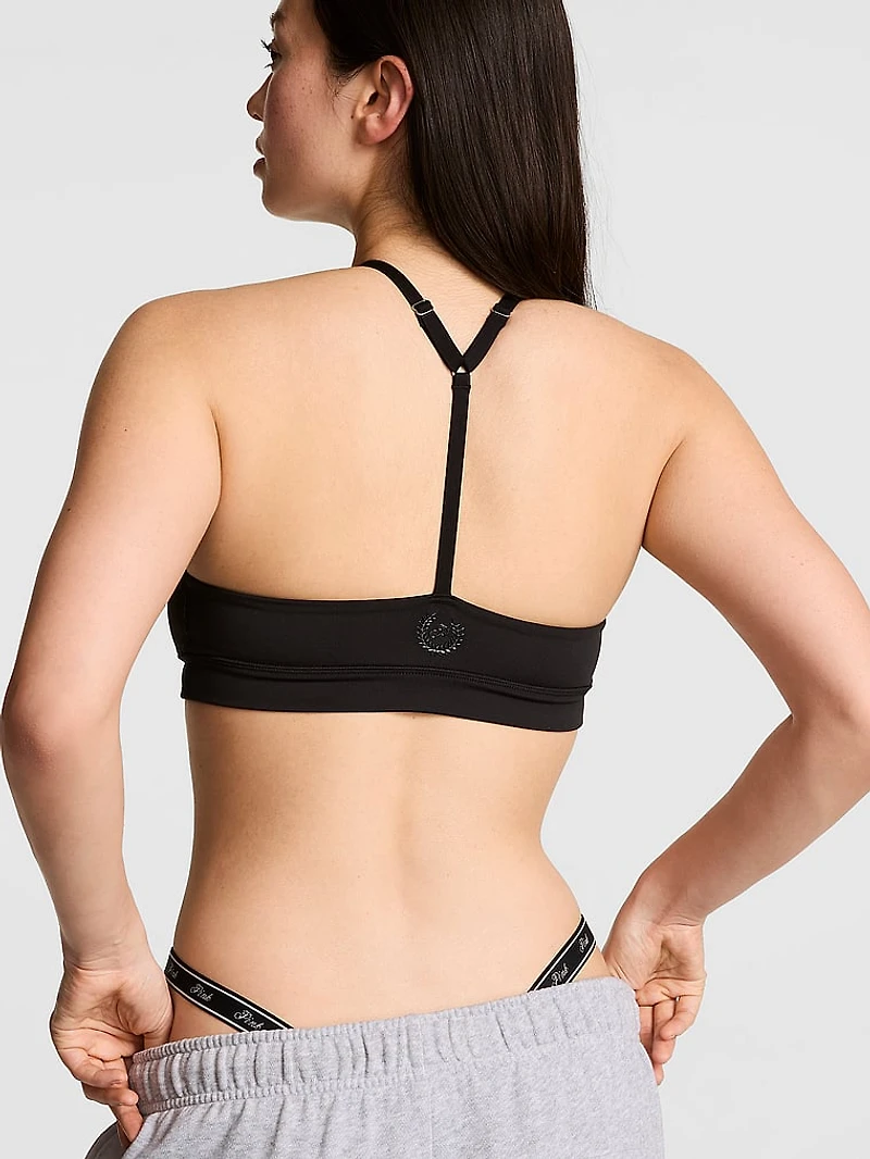 PINK Relay™ Ruched Plunge Sports Bra