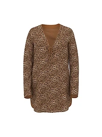 Beachwear Sheer Crinkle Tunic Dress