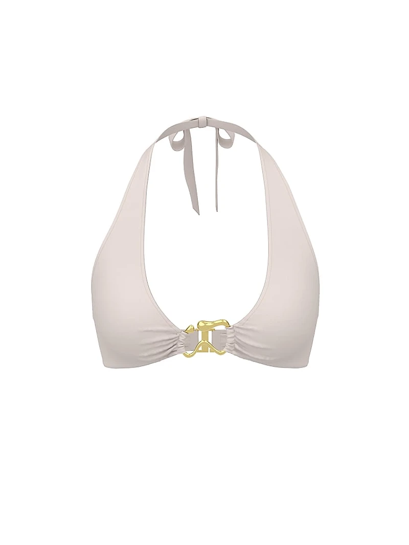 Organic Shape Rings Halter Bikini Top