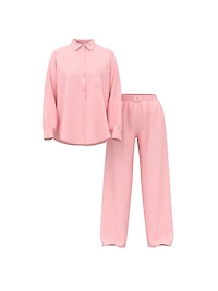 Modal-Cotton Long Pajama Set