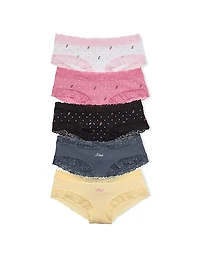 5-Pack PINK Wink™ Lace Mixed Cheeky Panties