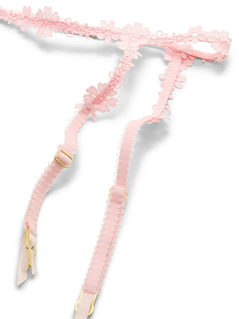 Blossom Embroidery Garter Belt