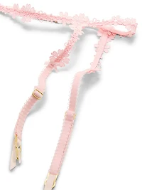 Blossom Embroidery Garter Belt