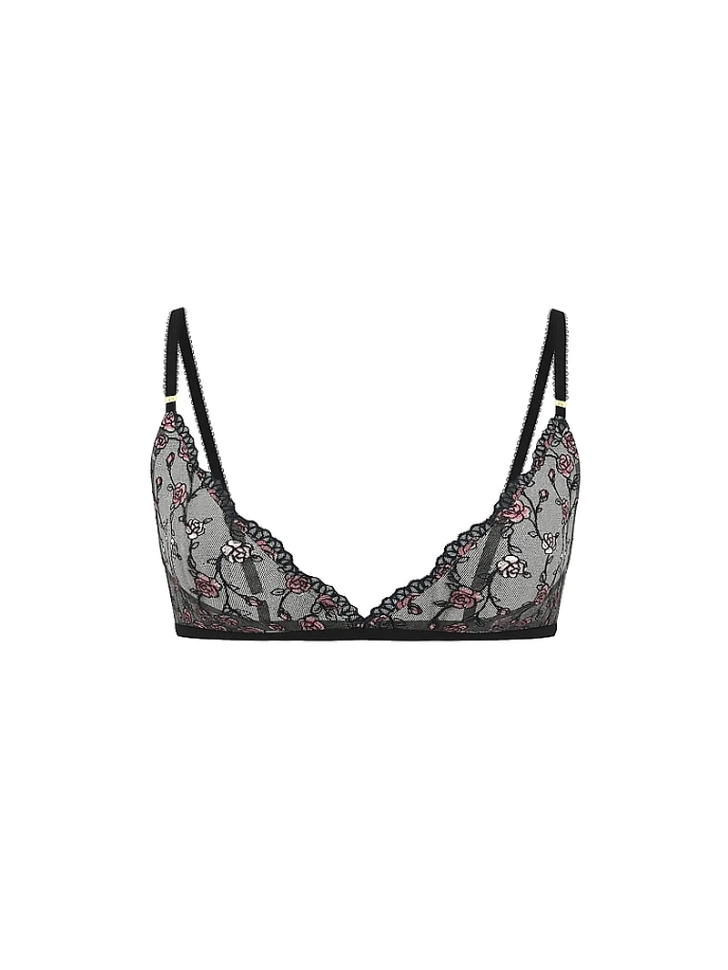 Tease Sheer Stripe Triangle Bralette