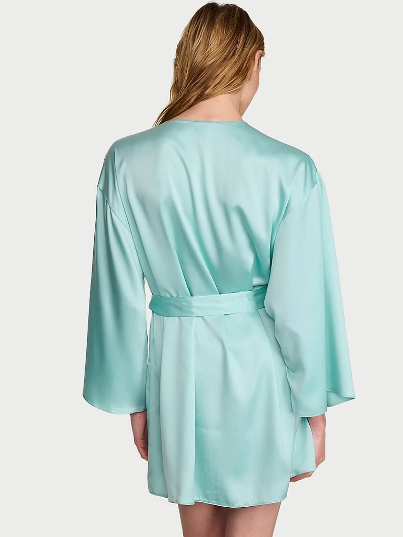 Satin Sparkle Bow Short Robe