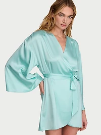 Satin Sparkle Bow Short Robe