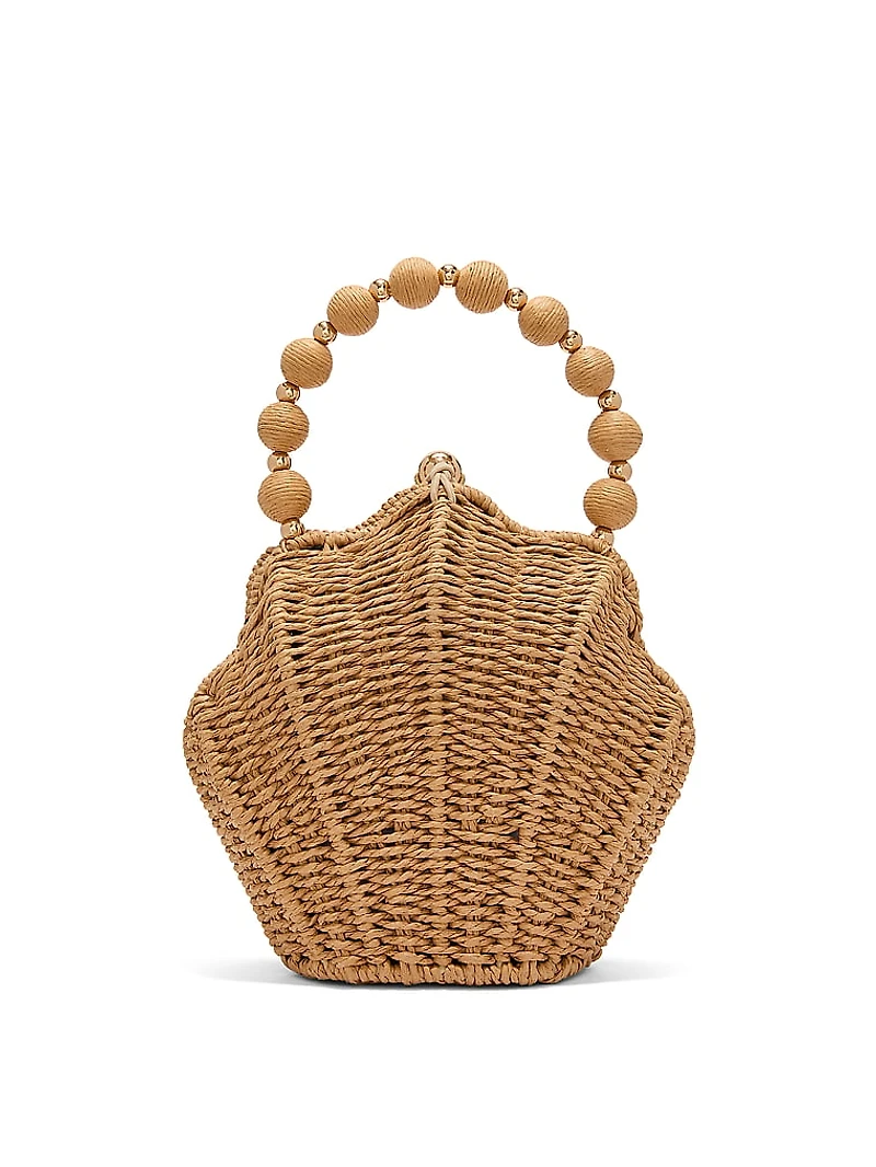 Shell Straw Crossbody Bag
