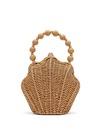 Shell Straw Crossbody Bag