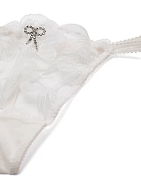 Frou Embroidery Strappy V-String Panty