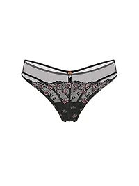 Tease Lace Hardware Open-Back Cheeky Panty