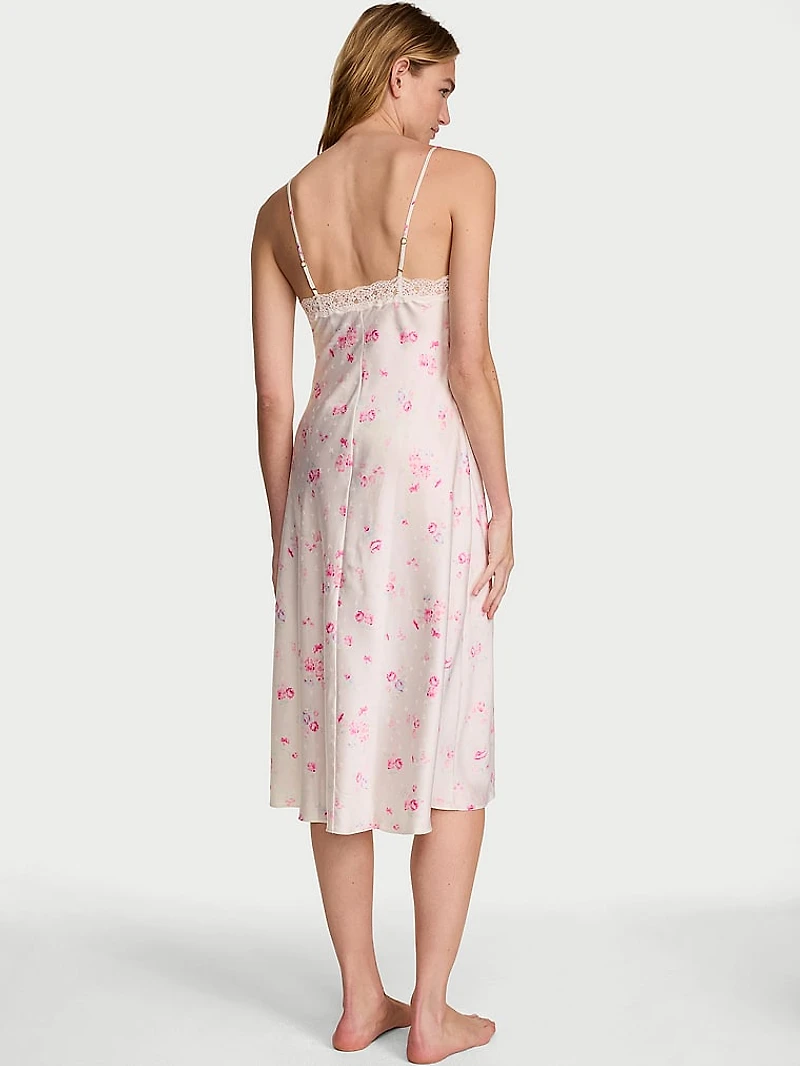 Butterflies Jacquard Midi Slip Dress