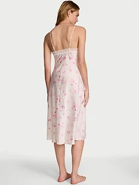 Butterflies Jacquard Midi Slip Dress