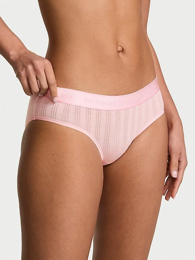 Sheer Heritage Logo Hiphugger Panty