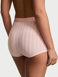 Logo Cotton High-Waist Boyshort Panty