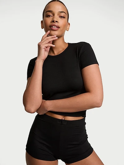 SoSoft™ Modal Ribbed Tee & Shortie Set