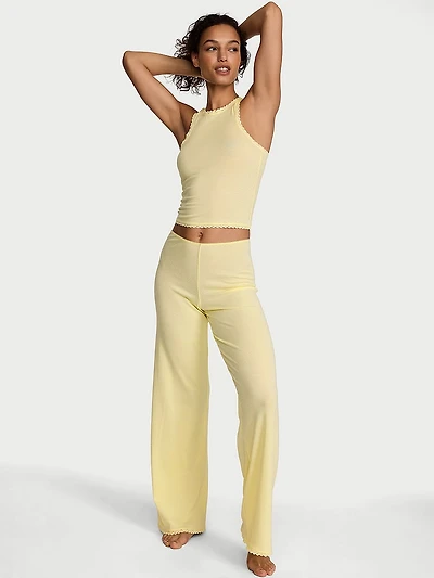 Cotton Shadow Stripe Tank & Pants Set