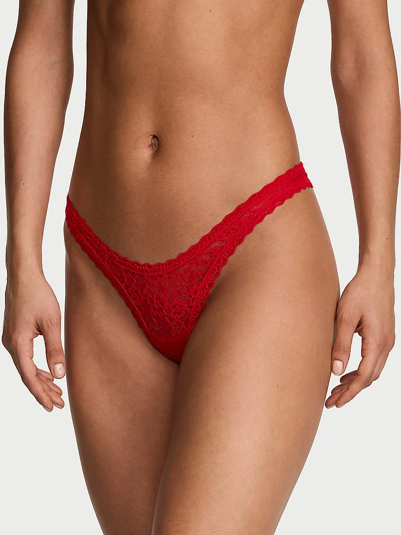 Lace Ultra-Mini Scoop Thong Panty