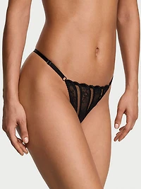 Desire Lines Embroidery Adjustable V-String Panty