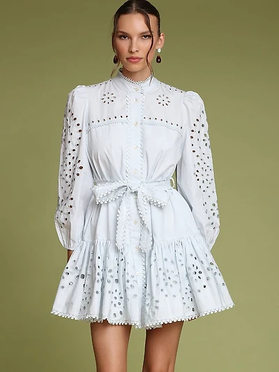 Cotton Broderie Anglaise Shirtdress