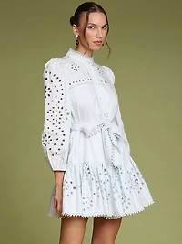 Cotton Broderie Anglaise Shirtdress