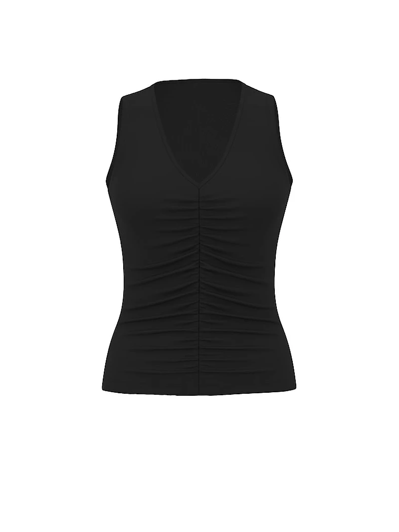VSX Drapey Knit Ruched Tank Top