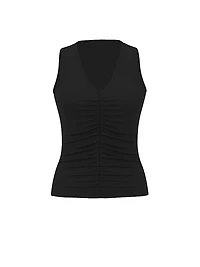 VSX Drapey Knit Ruched Tank Top