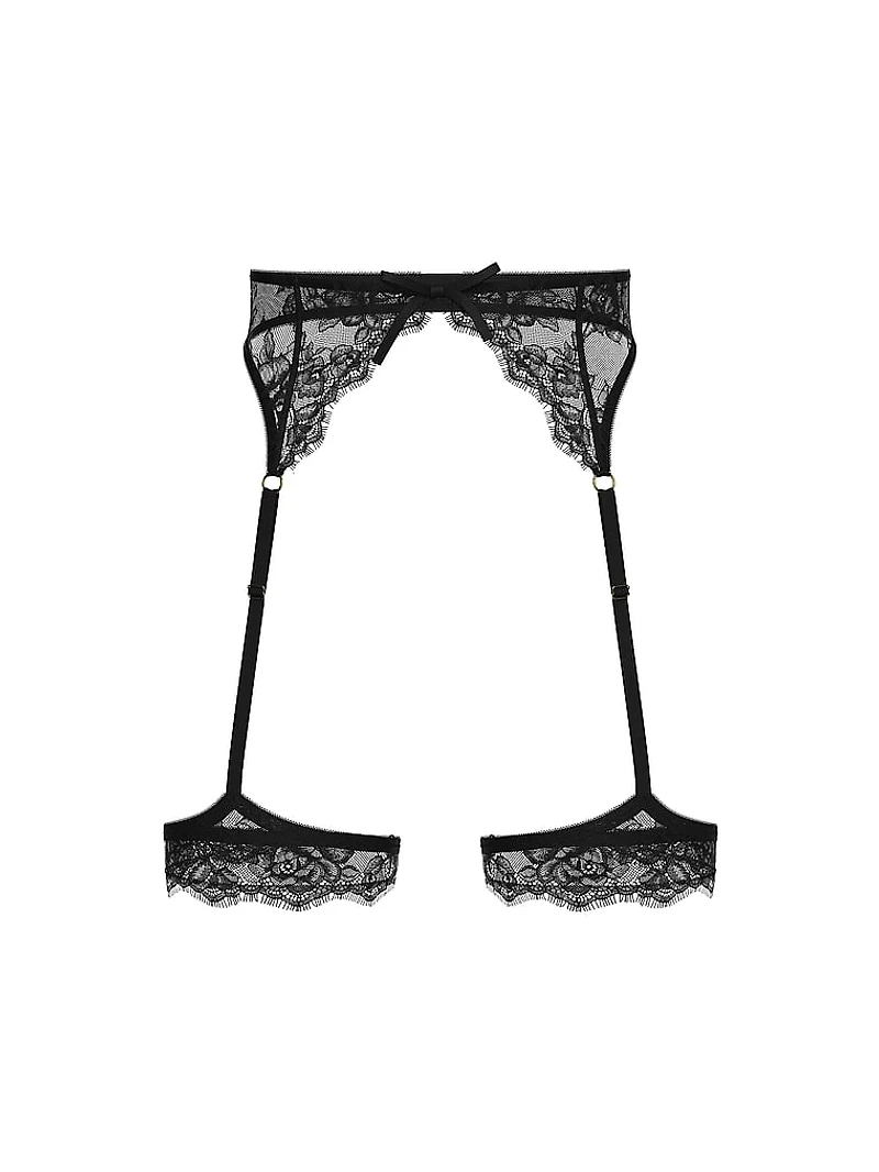 Rose Lace Bows Garter Belt